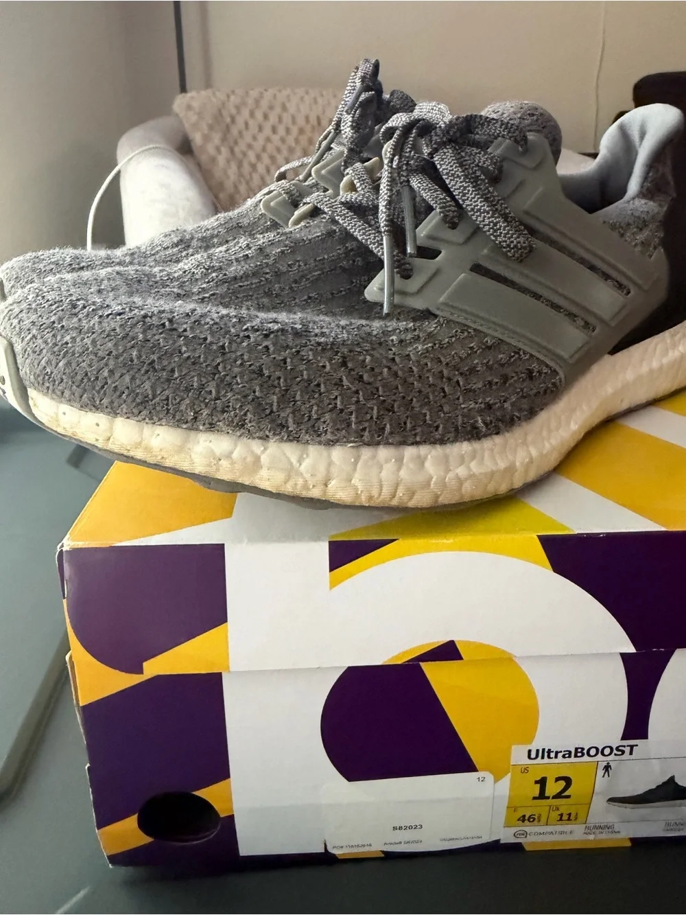 Grey Adidas Ultraboost 3.0 (2017) S82023 Size 12